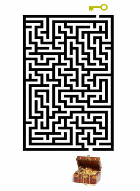Carte Labyrinthe tresor Carte labyrinthe