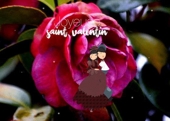 Carte Joyeuse Saint Valentin sur une rose Carte St Valentin originale