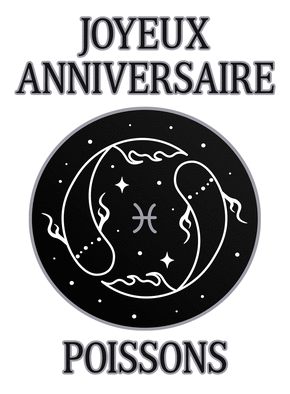 Carte Joyeux Anniversaire Poissons Carte anniversaire horoscope