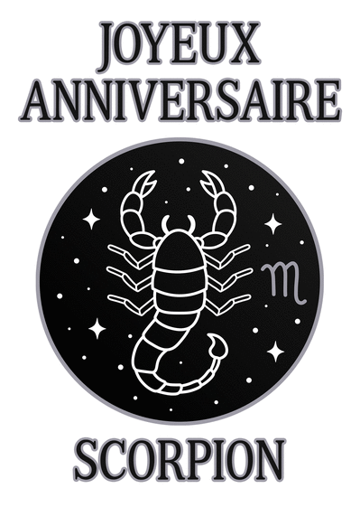 Carte Joyeux Anniversaire Scorpion Carte anniversaire horoscope