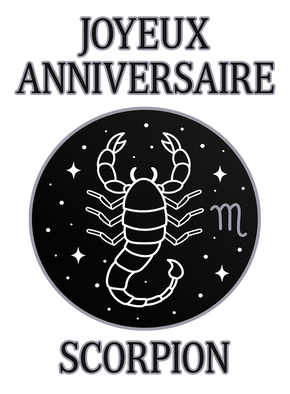 Carte Joyeux Anniversaire Scorpion Carte anniversaire horoscope
