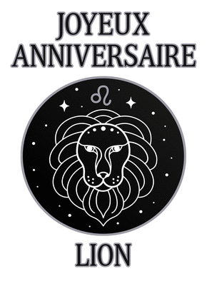 Carte Joyeux Anniversaire Lion Carte anniversaire horoscope