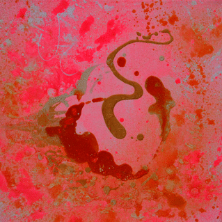 Carte Farandole abstraite de rose et doré Carte divers