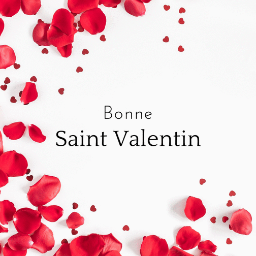Carte Pétales de rose Bonne Saint Valentin Carte saint valentin