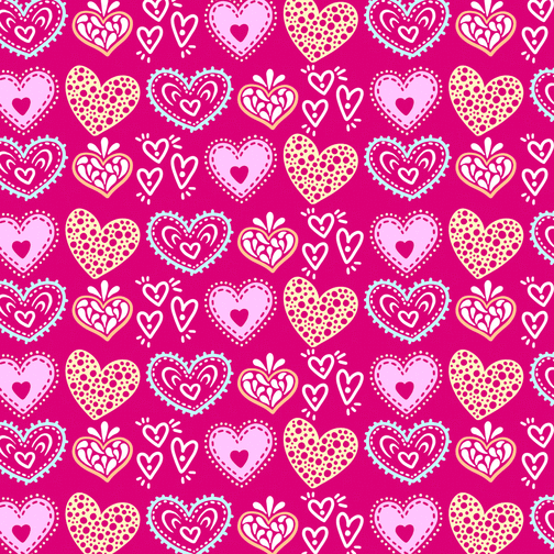 Carte Des coeurs sur fond rose Carte avec coeurs
