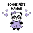 Bonne fête maman panda violet