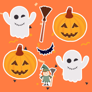 Carte Stickers d`halloween Carte Halloween pour enfant