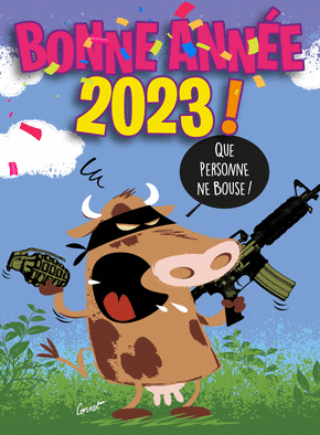 Carte Bonne année que personne ne bouse Carte de voeux humour 2023