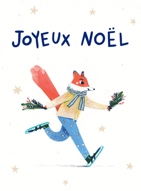 Carte Joyeux Noël et petit renard Carte de noel