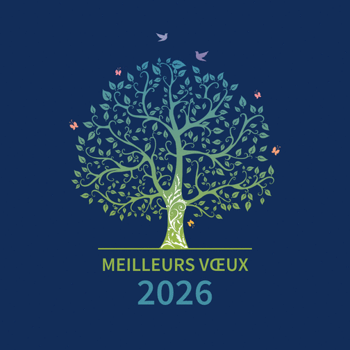 Carte Arbre de vie et voeux florissants 2026 Carte de voeux professionnelle 2026