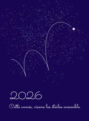 Carte 2026 : Célébrons les étoiles ensemble Carte de voeux entreprise originale 2026