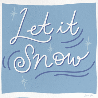 Carte Let it snow Carte de Février et d'hiver