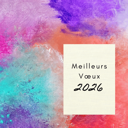 Carte Voeux colorés pour une année 2026 inspirante Carte de voeux professionnelle 2026