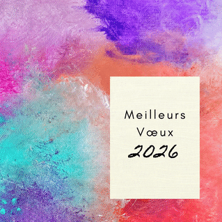 Carte Voeux colorés pour une année 2026 inspirante Carte de voeux professionnelle 2026