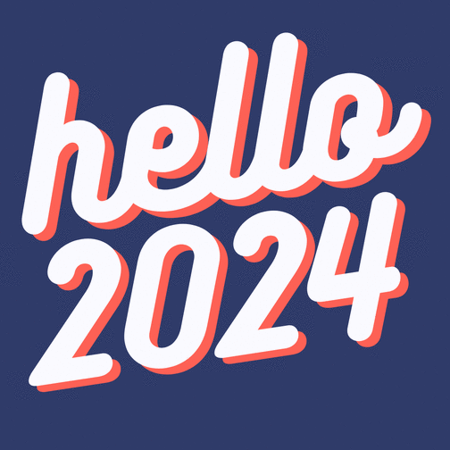 Carte Hello la nouvelle année Carte de voeux tendance 2023