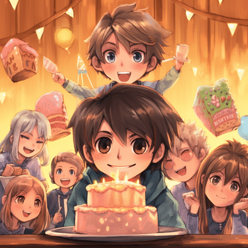 Carte Joyeux anniversaire style manga Carte anniversaire Ado