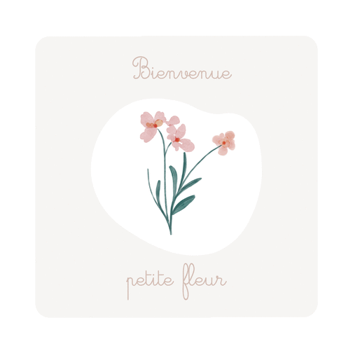 Carte Une petite fleur pour notre bébé fille Carte félicitations naissance fille