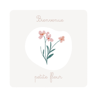 Carte Une petite fleur pour notre bébé fille Carte félicitations naissance fille