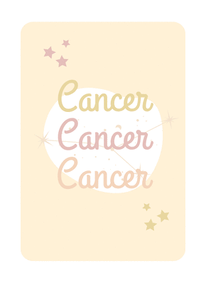 Carte Cancer couleurs pastel Carte anniversaire horoscope