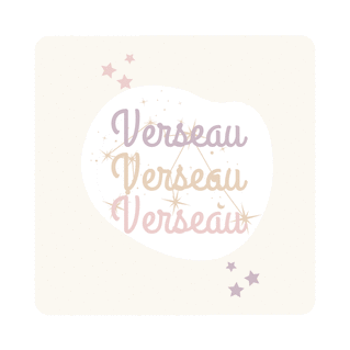 Carte Verseau couleurs pastel Carte anniversaire horoscope