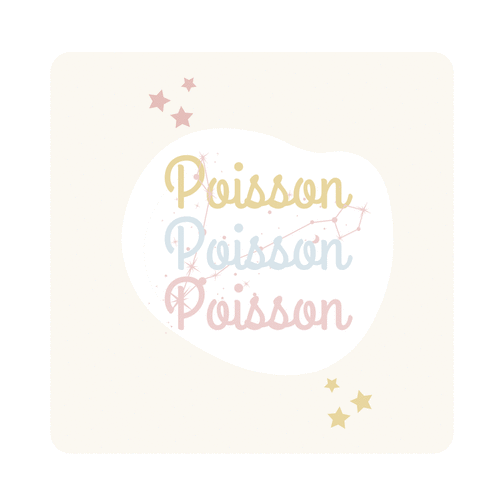 Carte Poissons couleurs pastel Carte anniversaire horoscope