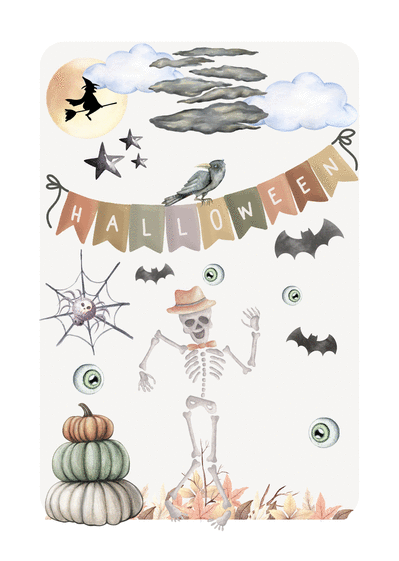 Carte Quelle est donc ce squelette d`Halloween Carte halloween