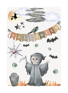 Carte Quelle est donc cette Faucheuse d`Halloween Carte halloween