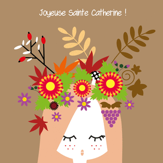 Carte Saint Catherine couleurs de l`automne Carte sainte Catherine