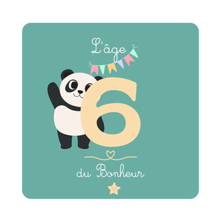 Carte L`âge du Bonheur pour un joyeux anniversaire Carte anniversaire enfant