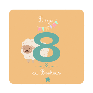 Carte L`âge du Bonheur pour un anniversaire joyeux Carte anniversaire enfant