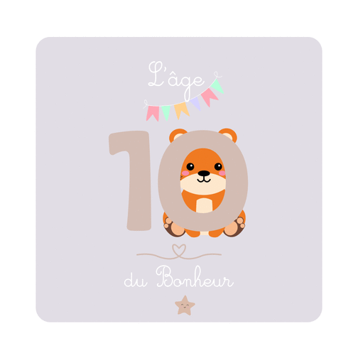 Carte L`âge du Bonheur pour un anniversaire incroyable Carte anniversaire enfant