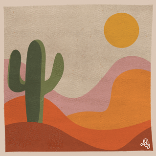 Carte Paysage de cactus Carte de paysages