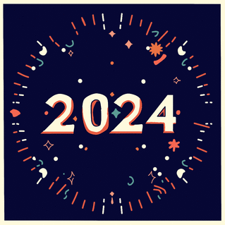 Carte La magie de la nouvelle année Carte de voeux 2024 