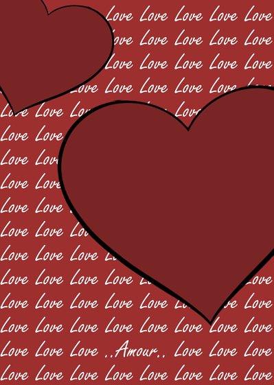 Carte Des coeurs sur fond de love Carte avec coeurs