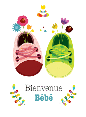 Carte Bienvenue au petit bébé Carte de félicitations pour une naissance