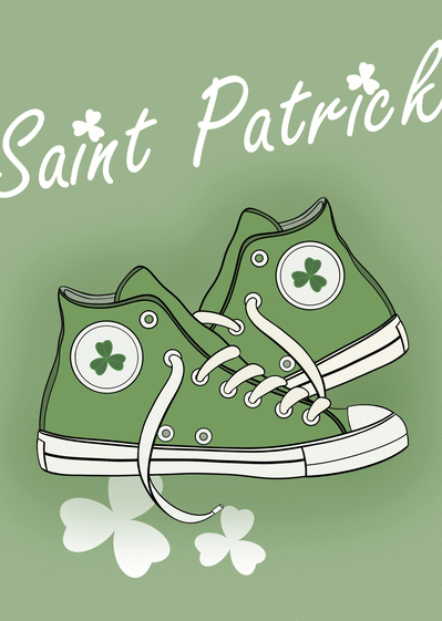 Carte Sneakers de la Saint Patrick Carte Saint Patrick
