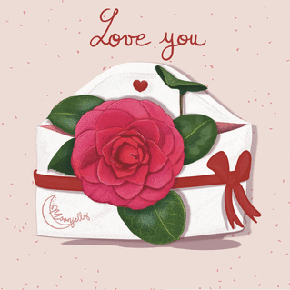 Carte Love you Carte saint valentin