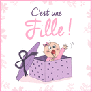 C'est une fille, un joli cadeau floral
