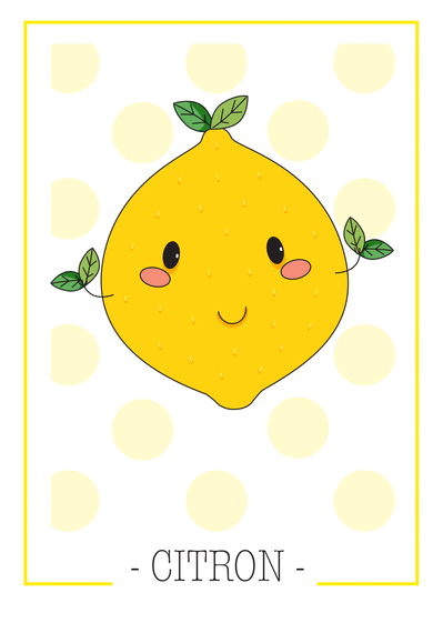 Carte Citron joyeux Carte de nature