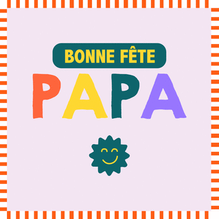 Carte Bonne fête papa coloré Carte de fête des pères