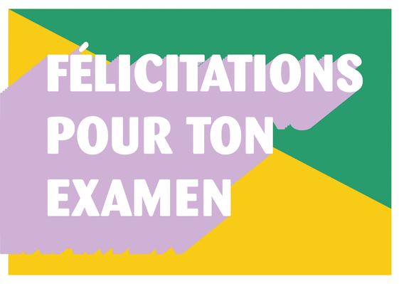 Carte Tous mes vœux de réussite pour l'examen Carte félicitation