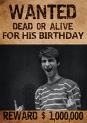 Wanted for his birthday (personnalisation 3)