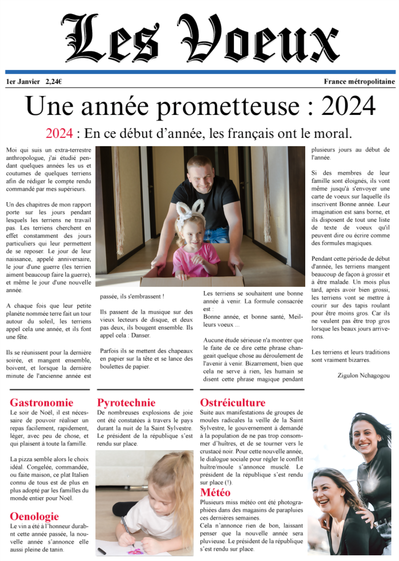 Carte Les voeux une année prometteuse Carte de voeux 2023 couverture de magazine