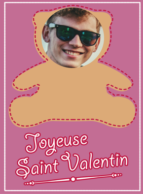 Carte Nounours de st valentin personnalisable Carte Saint Valentin personnalisée