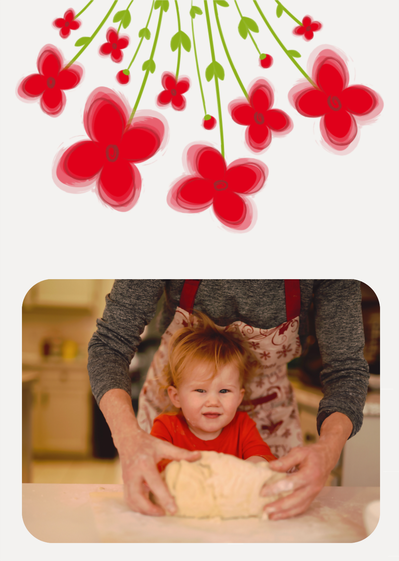 Carte Des fleurs rouges pour mamie Carte personnalisée fête des mamies