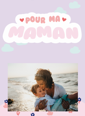 Carte Pour ma maman personnalisable Carte bonne fête maman personnalisée