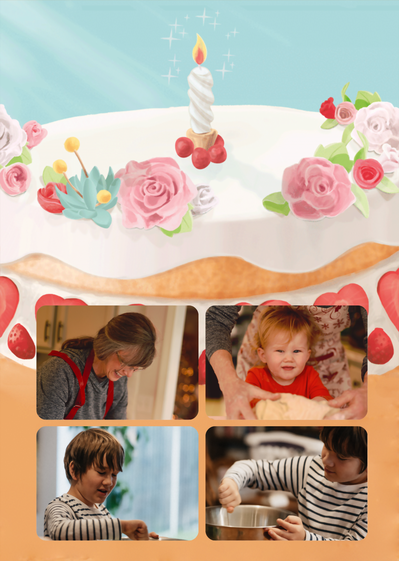Carte Délicieux gâteau d`anniversaire Carte anniversaire personnalisée