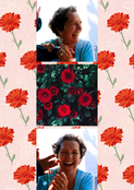 Jolies fleurs rouges pour mamie (personnalisation 1)