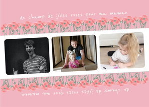 Carte Un champ de jolies roses pour maman Carte bonne fête maman personnalisée