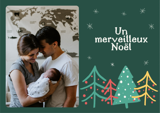 Carte Un merveilleux Noël Carte noël personnalisée